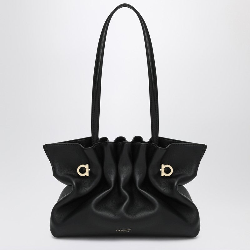 Ferragamo Soft-Bag Small Black Leather