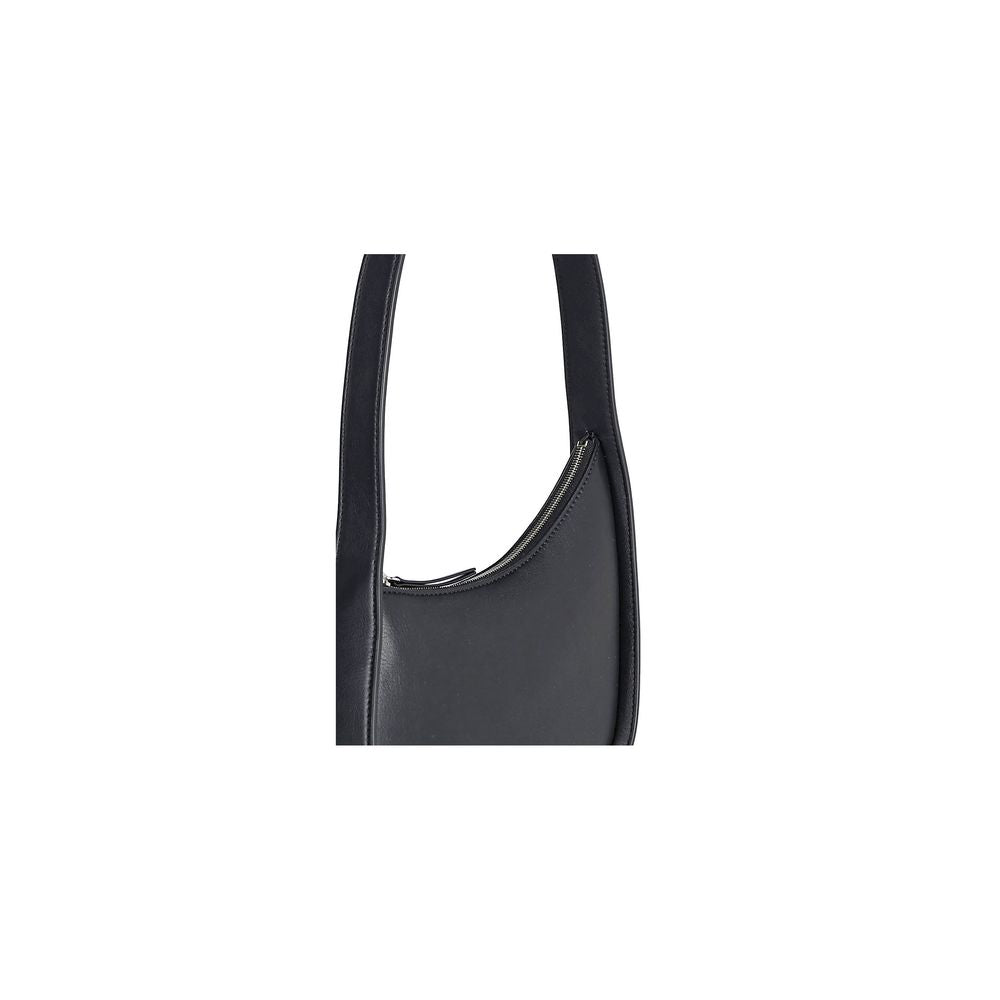 The Row Black Calf Leather Bos Taurus Shoulder Bag