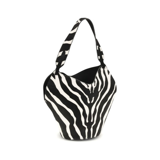 Sac bandoulière Khaite Bos Taurus en cuir de veau multicolore