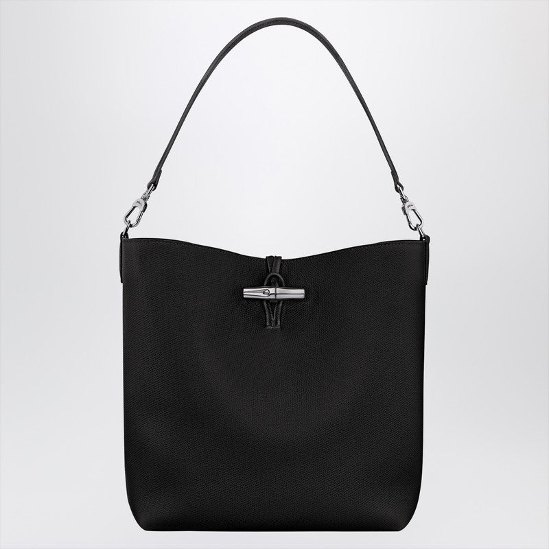 Longchamp M Le Roseau schwarze Hobo-Tasche