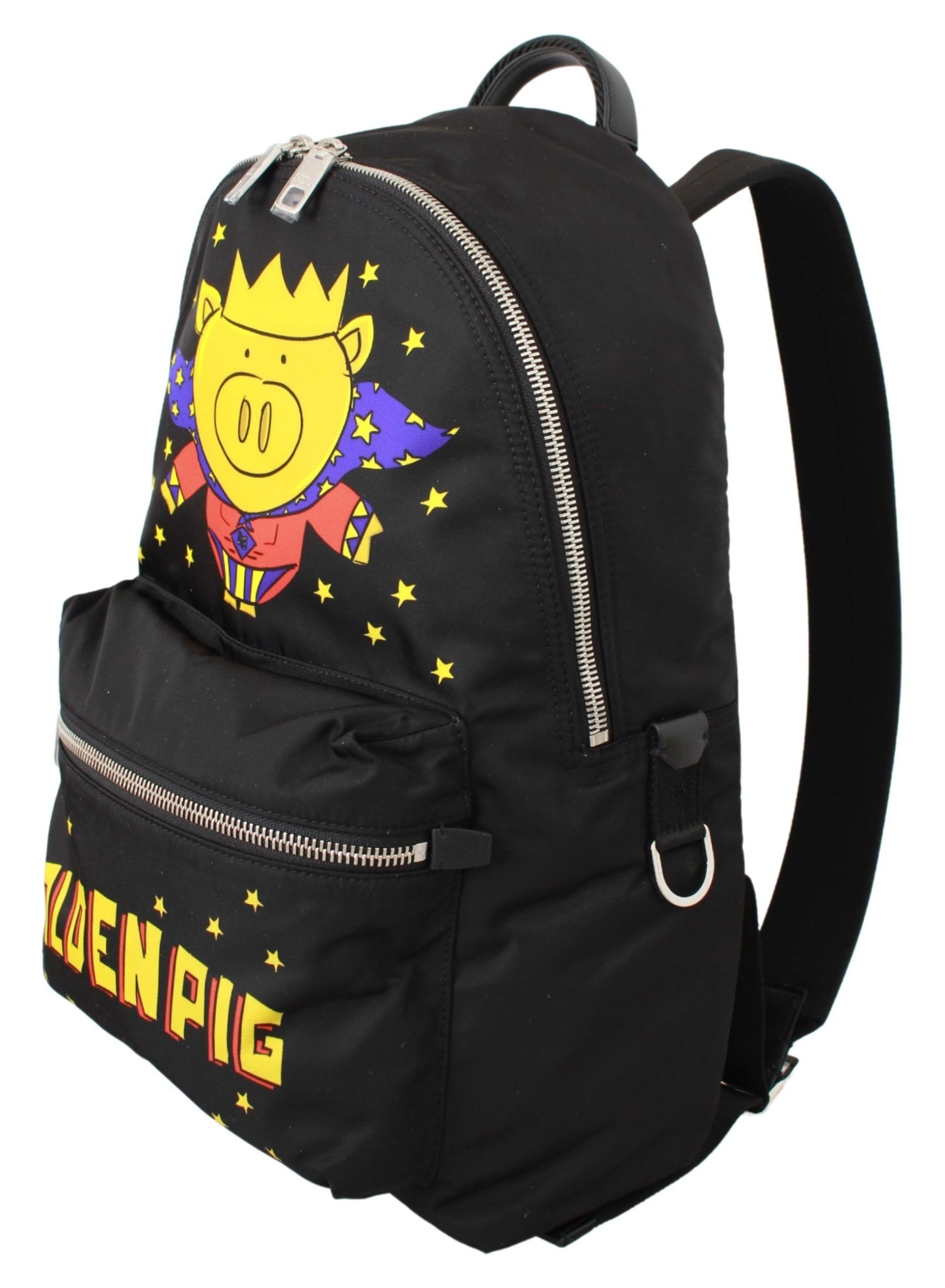Dolce & Gabbana – Luxuriöser Rucksack mit goldenem Schweinemotiv