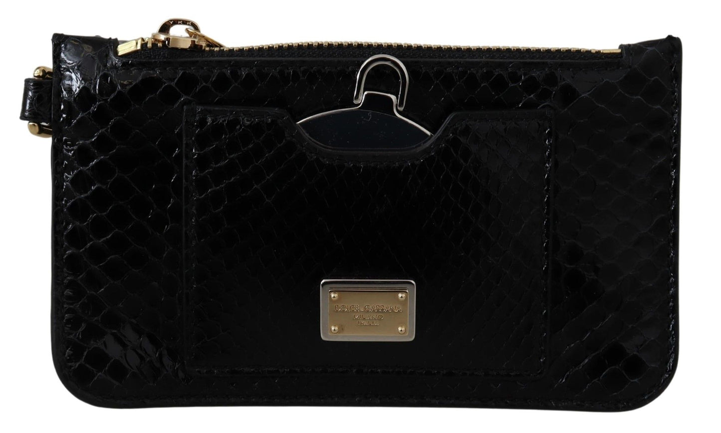 Portefeuille élégant en cuir à motif python Dolce & Gabbana