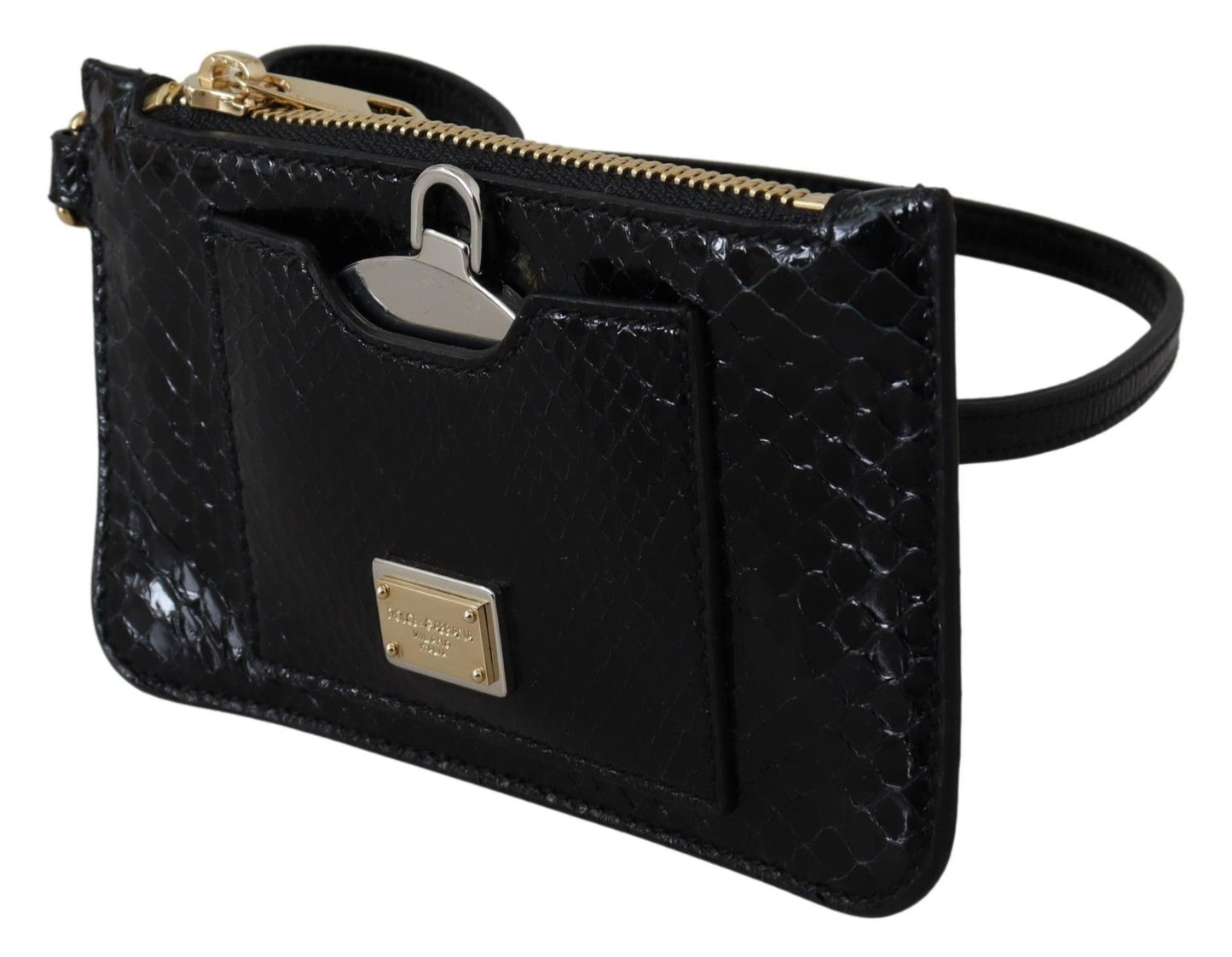 Portefeuille élégant en cuir à motif python Dolce & Gabbana