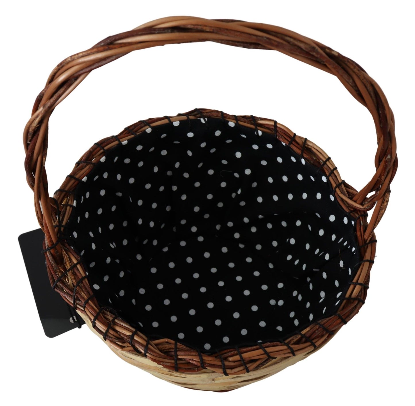 Sac fourre-tout en osier beige chic Dolce & Gabbana