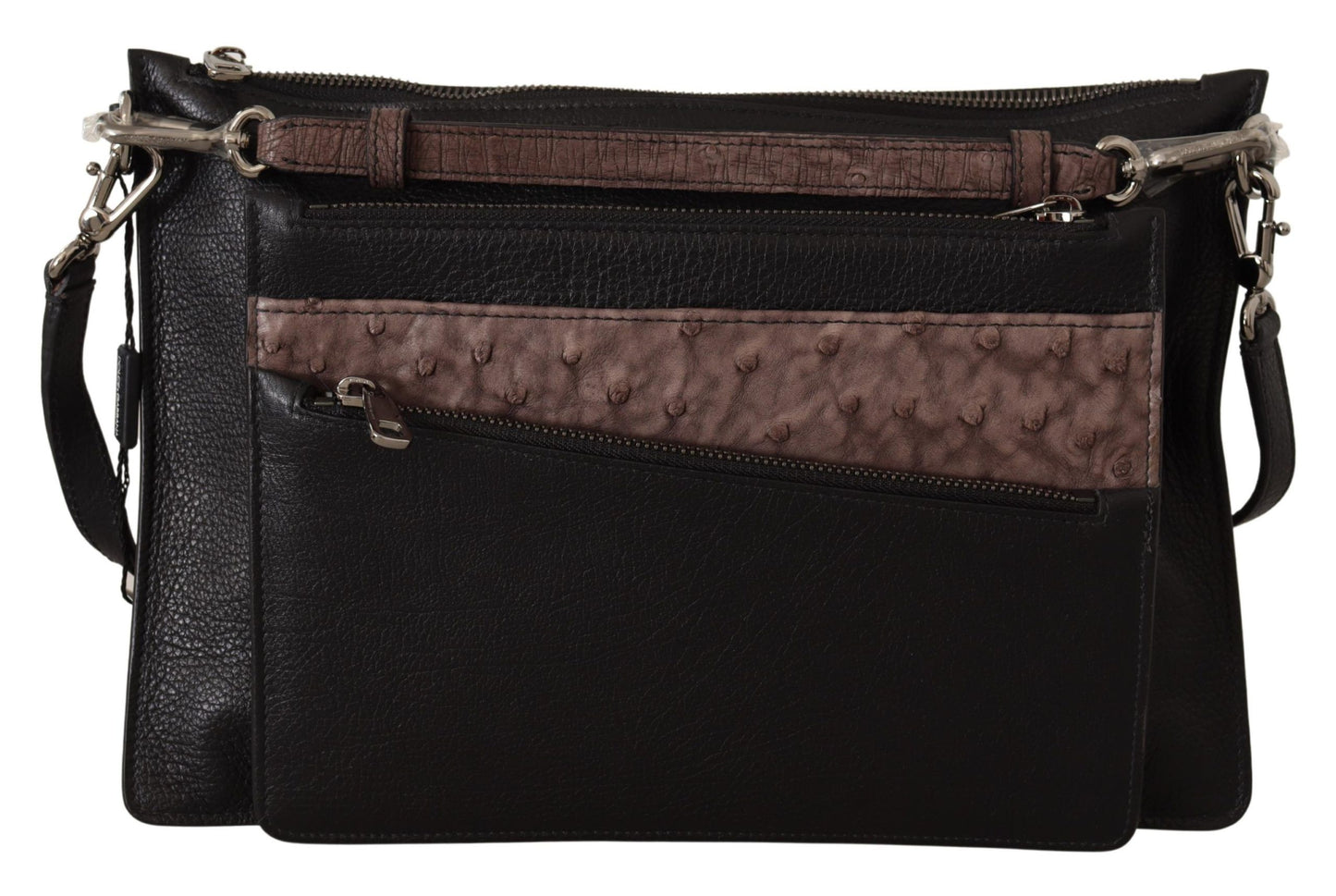 Dolce & Gabbana Élégant sac bandoulière en cuir noir