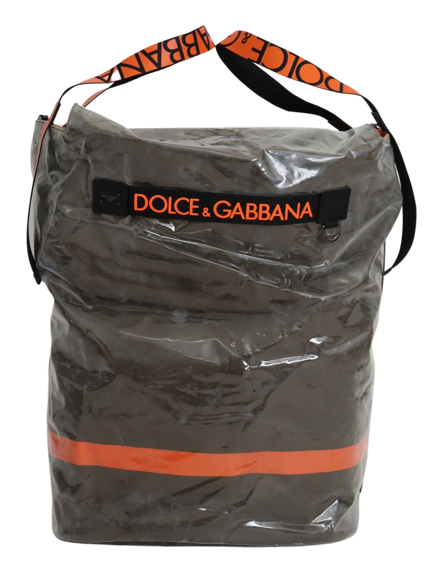 Grand sac fourre-tout en tissu vert somptueux Dolce & Gabbana