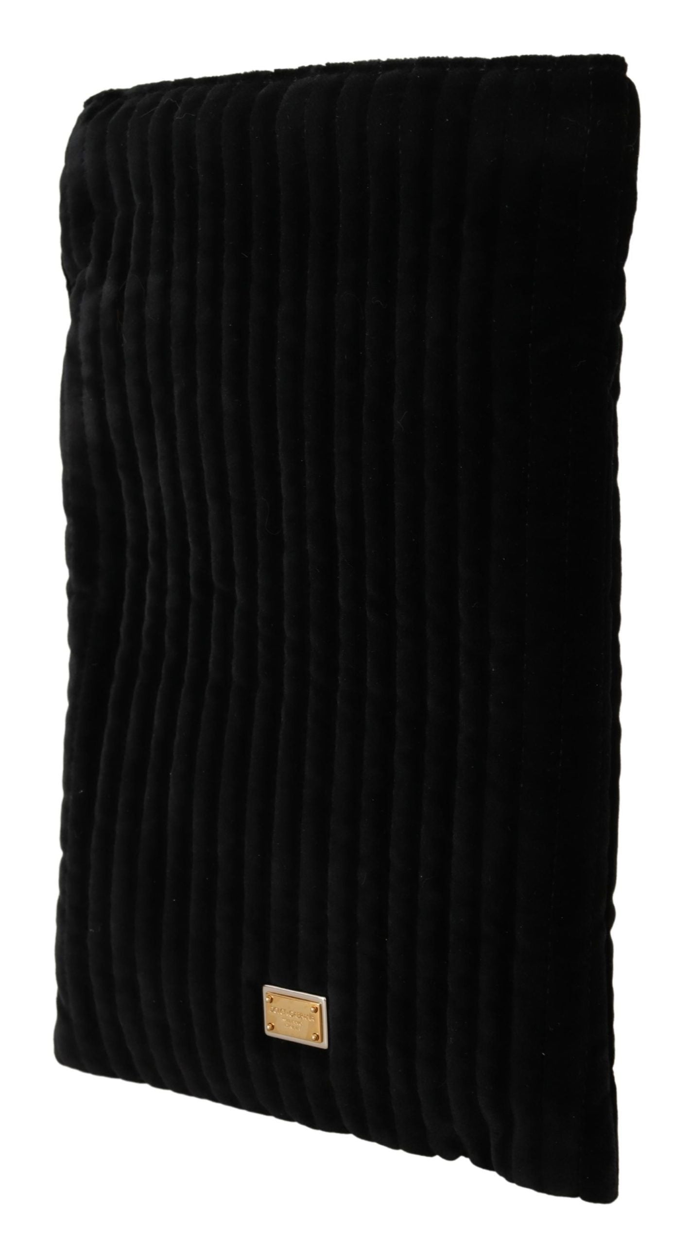 Sac porte-lunettes élégant en velours matelassé Dolce & Gabbana