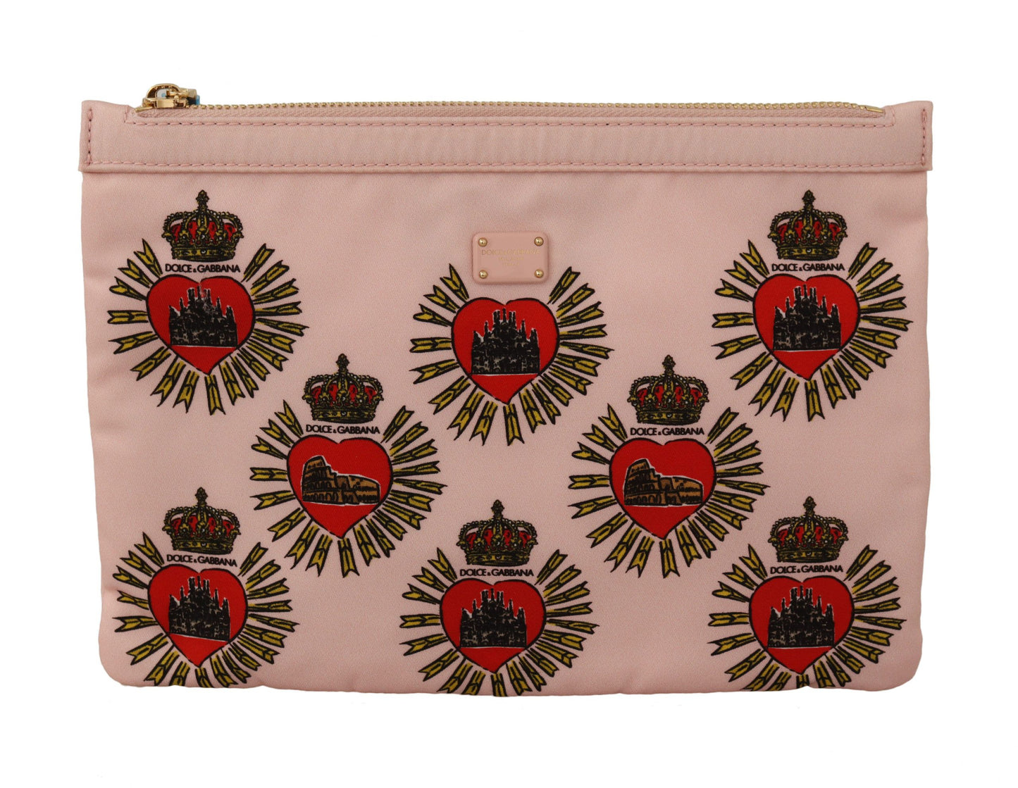 Portefeuille élégant à motif cœur rose Dolce & Gabbana