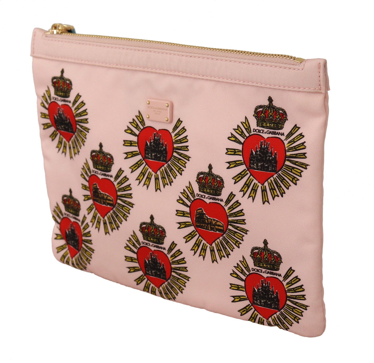 Portefeuille élégant à motif cœur rose Dolce & Gabbana