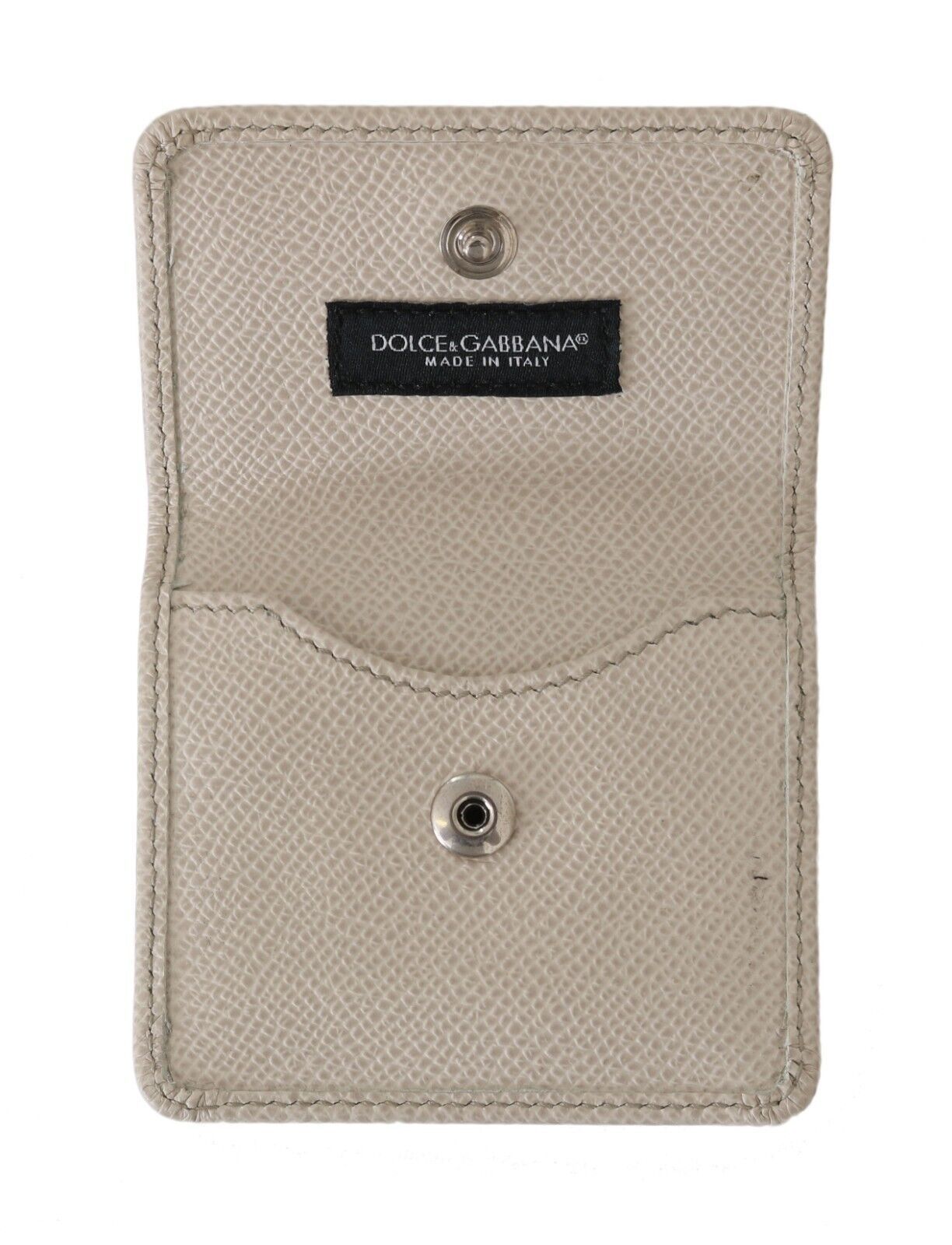 Dolce & Gabbana Chic Kondometui-Geldbörse aus weißem Leder