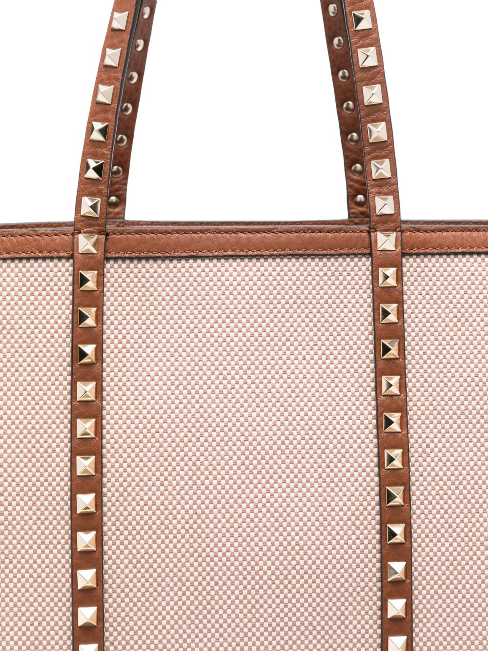 Valentino Garavani – Mittelgroße Tragetasche aus Canvas „Rockstud“