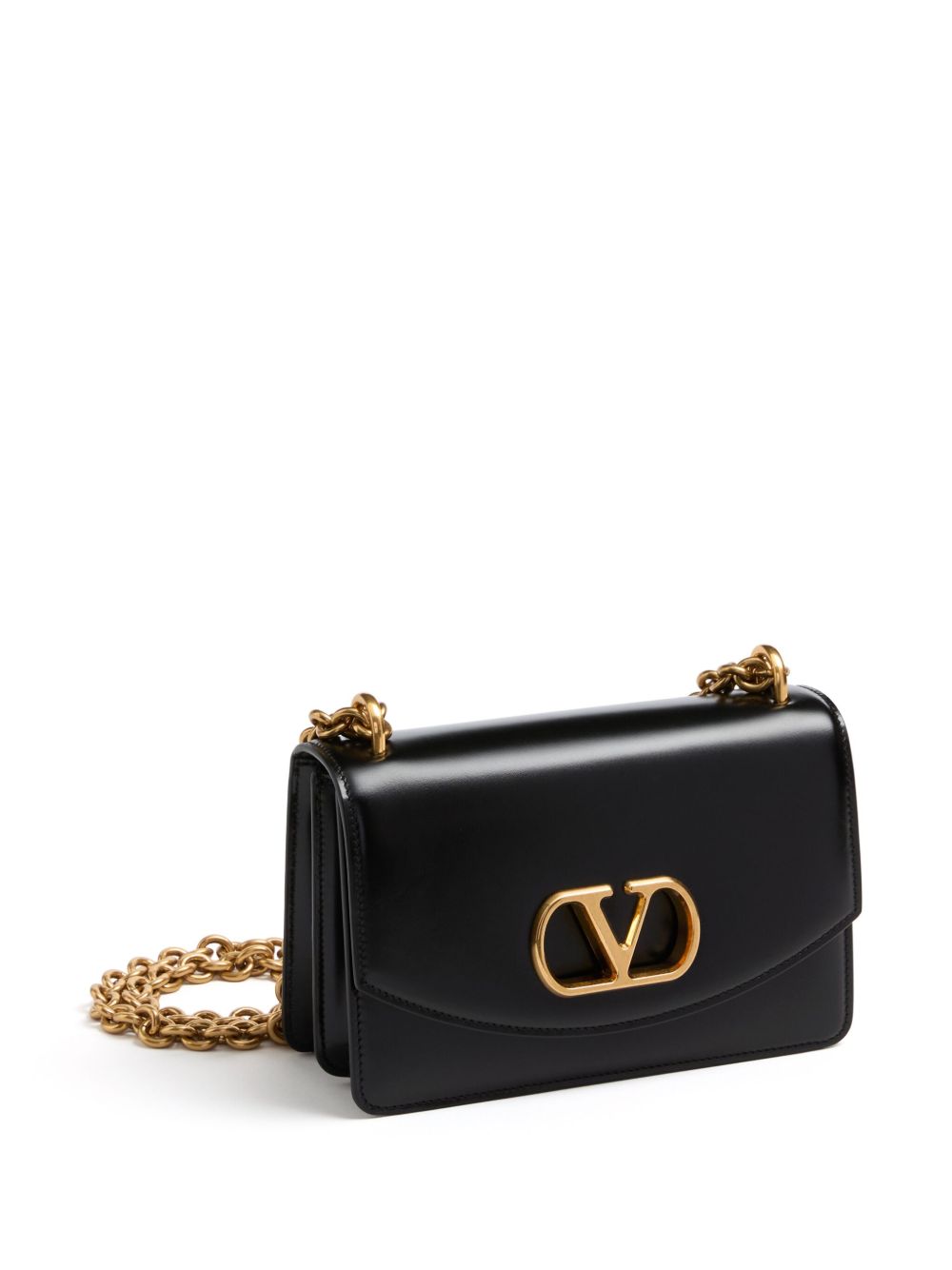 Petit sac à bandoulière Vain Valentino Garavani en cuir de veau brillant