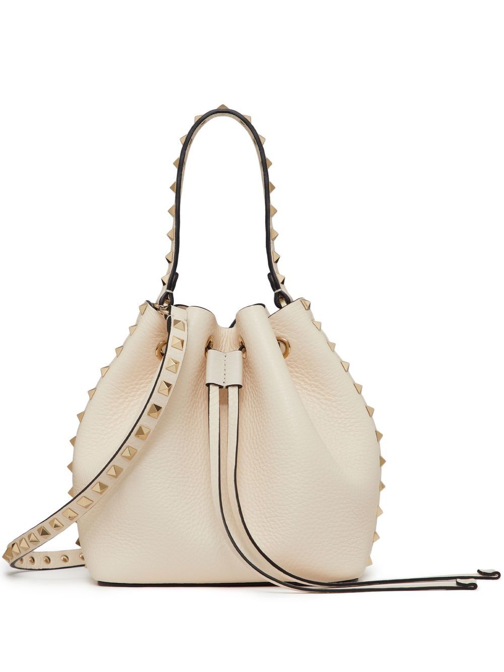 Valentino Garavani Rockstud Bucket Bag aus genarbtem Kalbsleder