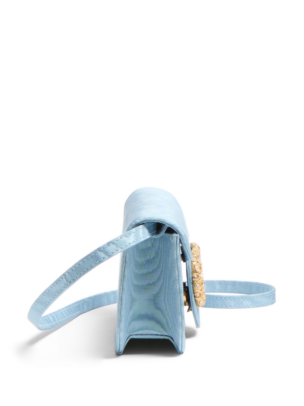 Valentino Garavani - Pochette Locò en tissu moiré avec logo bijou