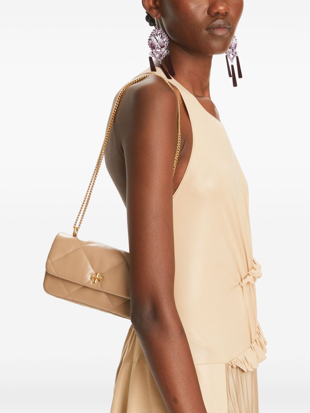 Tory Burch Mini Kira Beige Cross Body Bag