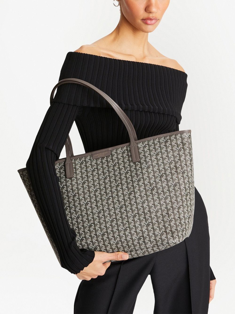 Tory Burch Cotton Grey Tote