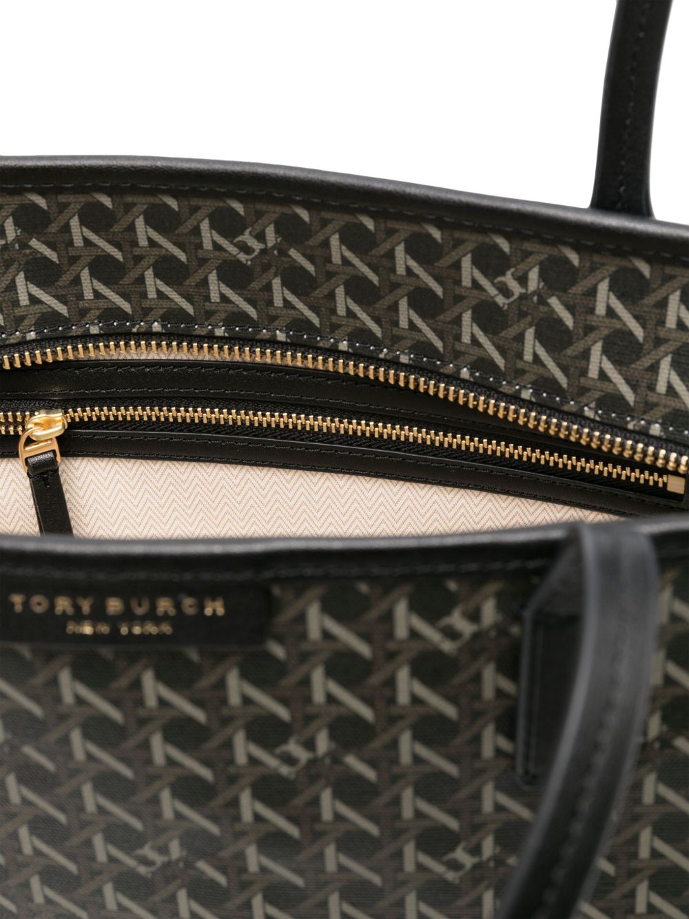 Tory Burch Cotton Small Black Tote