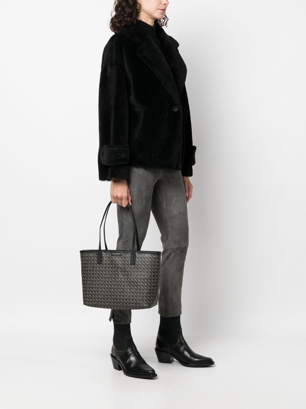 Tory Burch Cotton Small Black Tote