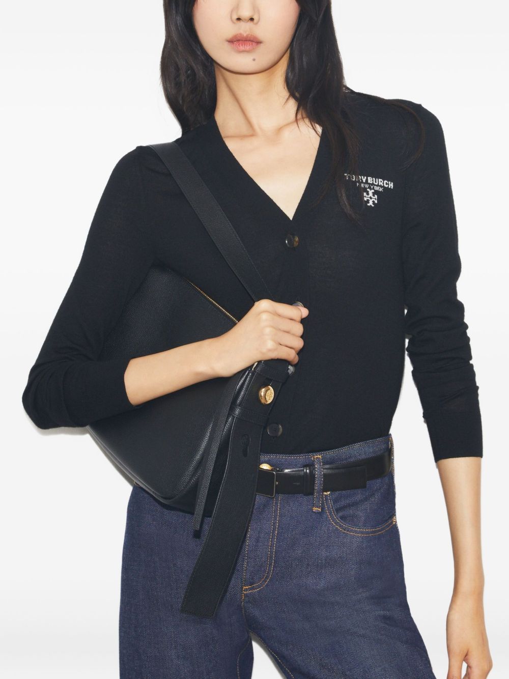 Tory Burch Romy Black Shoulder Bag