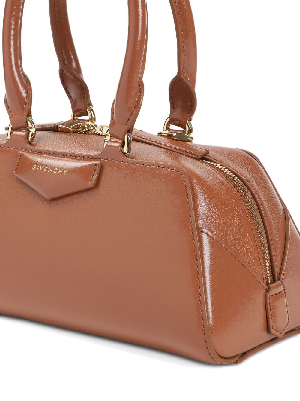 Givenchy Antigona East West Mini Leather Handbag Caramel