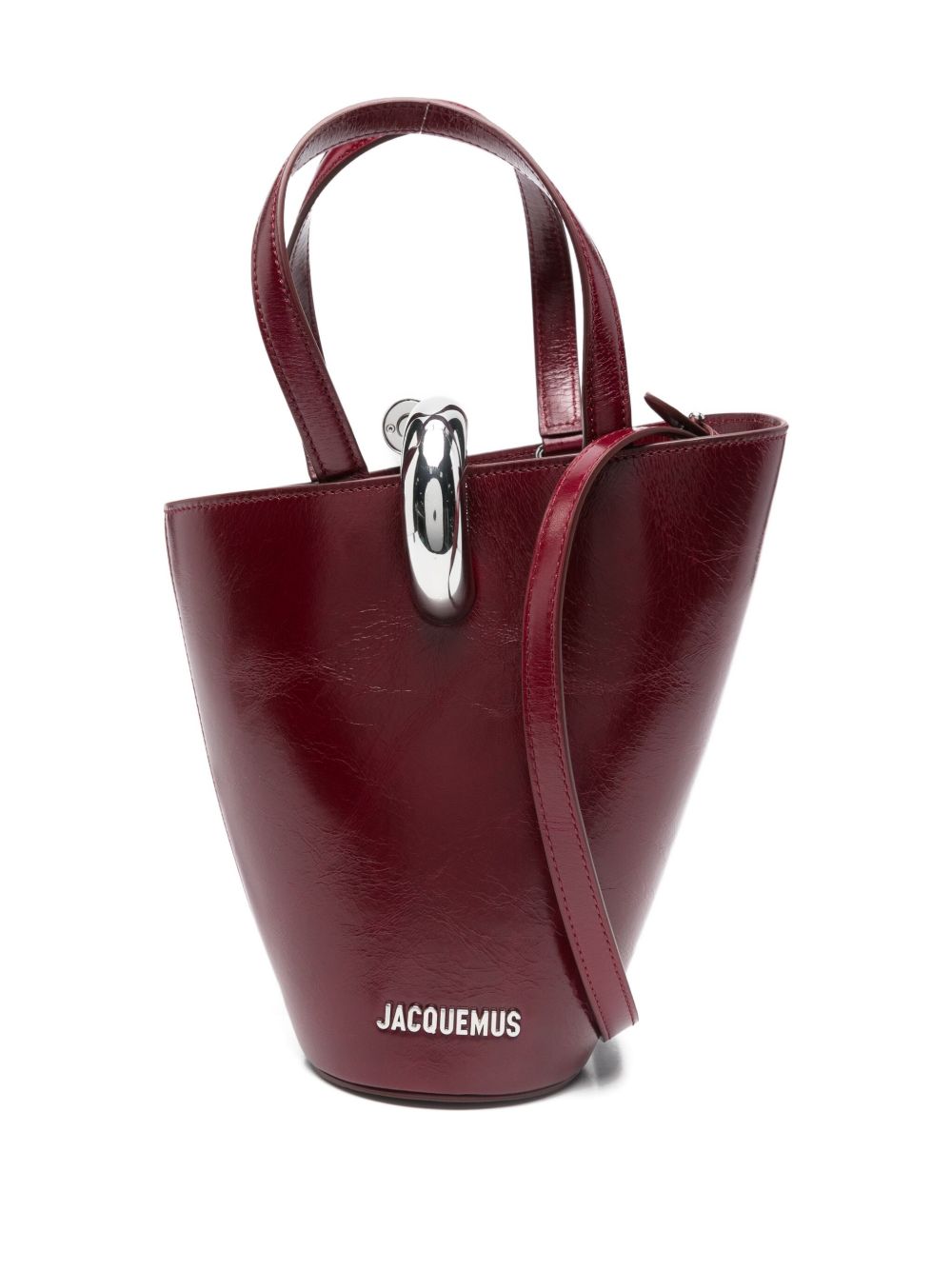 Jacquemus Le Petit Bambola Bordeaux Bucket Bag