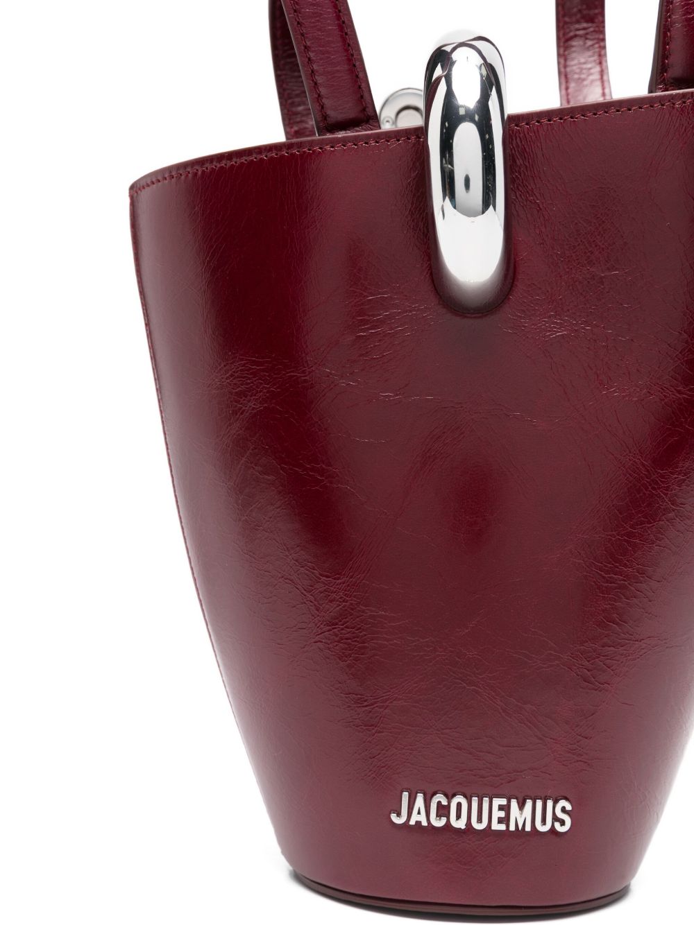 Jacquemus Le Petit Bambola Bordeaux Bucket Bag
