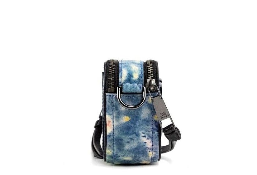 Sac à bandoulière en cuir imprimé bleu aquarelle Marc Jacobs The Snapshot Bag