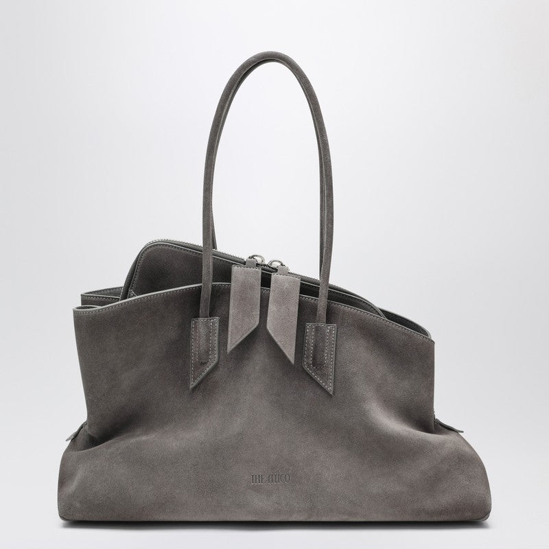 The Attico La Passeggiata Medium Bag In Grey Suede