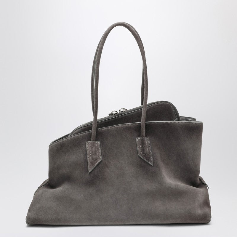 The Attico La Passeggiata Medium Bag In Grey Suede