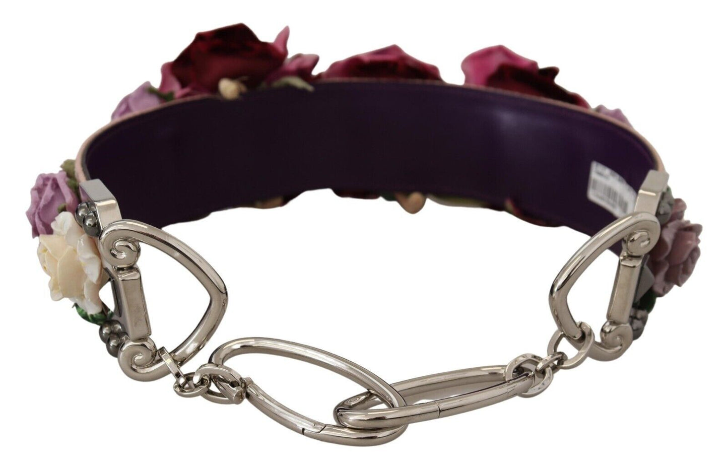 Dolce & Gabbana Beiges Schultergurt-Accessoire aus geblümtem Leder