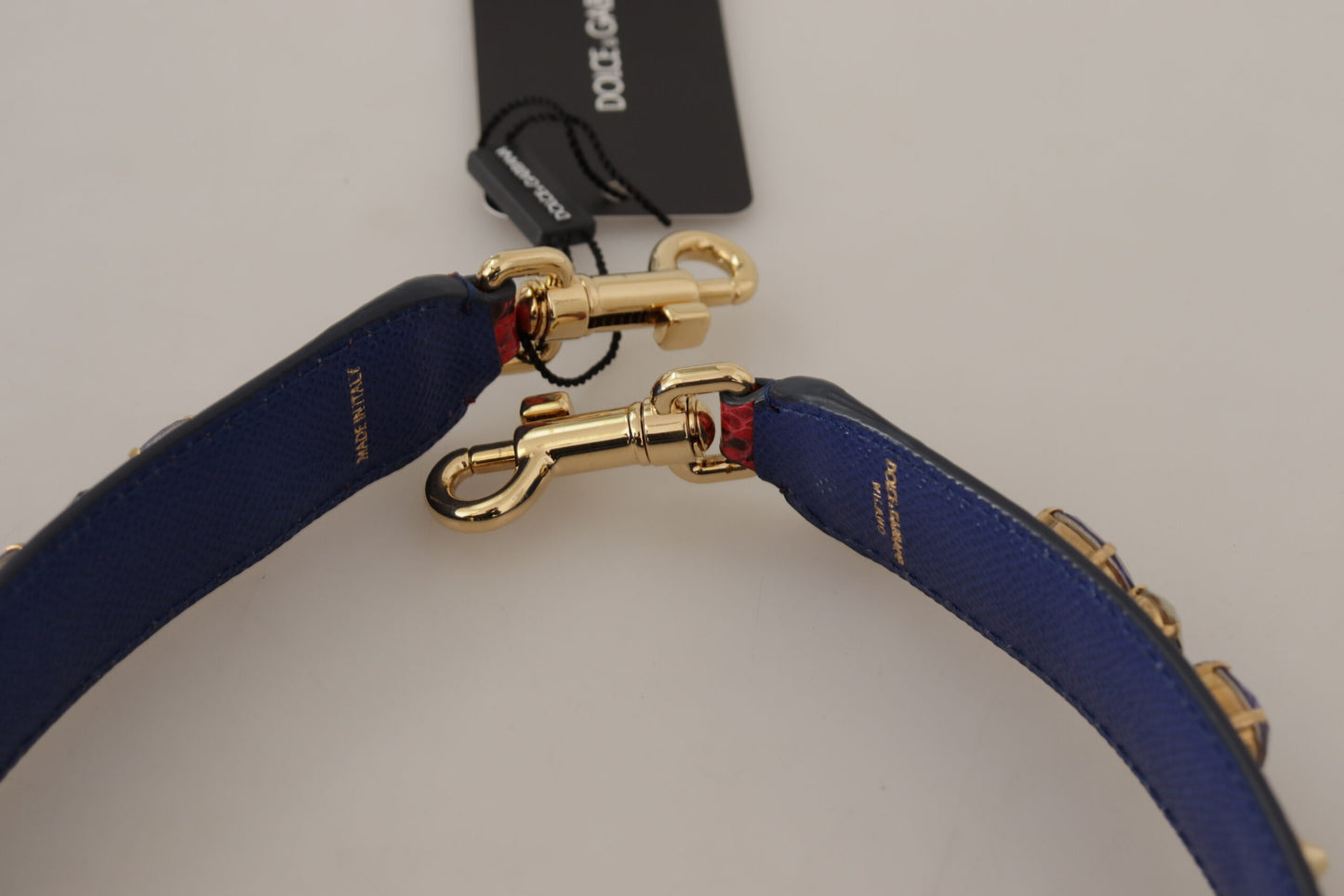 Bandoulière élégante en cuir de python rouge Dolce & Gabbana