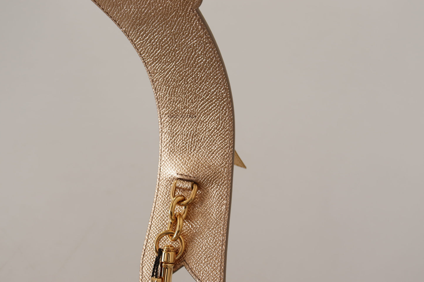 Dolce & Gabbana Eleganter Schultergurt aus goldenem Leder