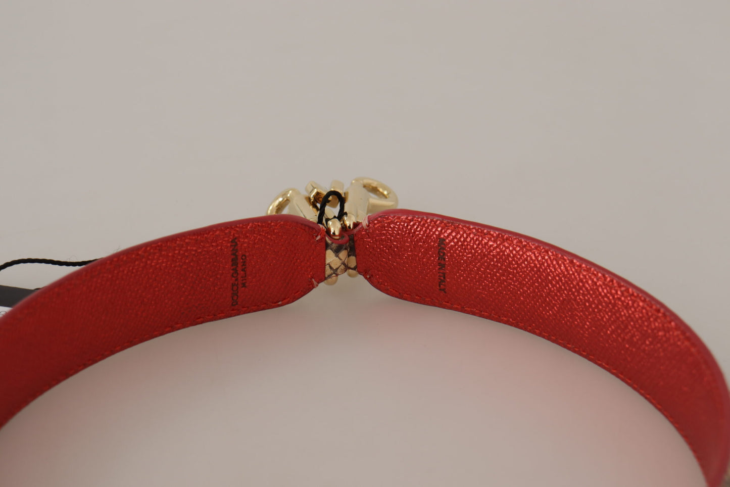 Dolce & Gabbana Eleganter Taschengurt aus beigefarbenem Pythonleder