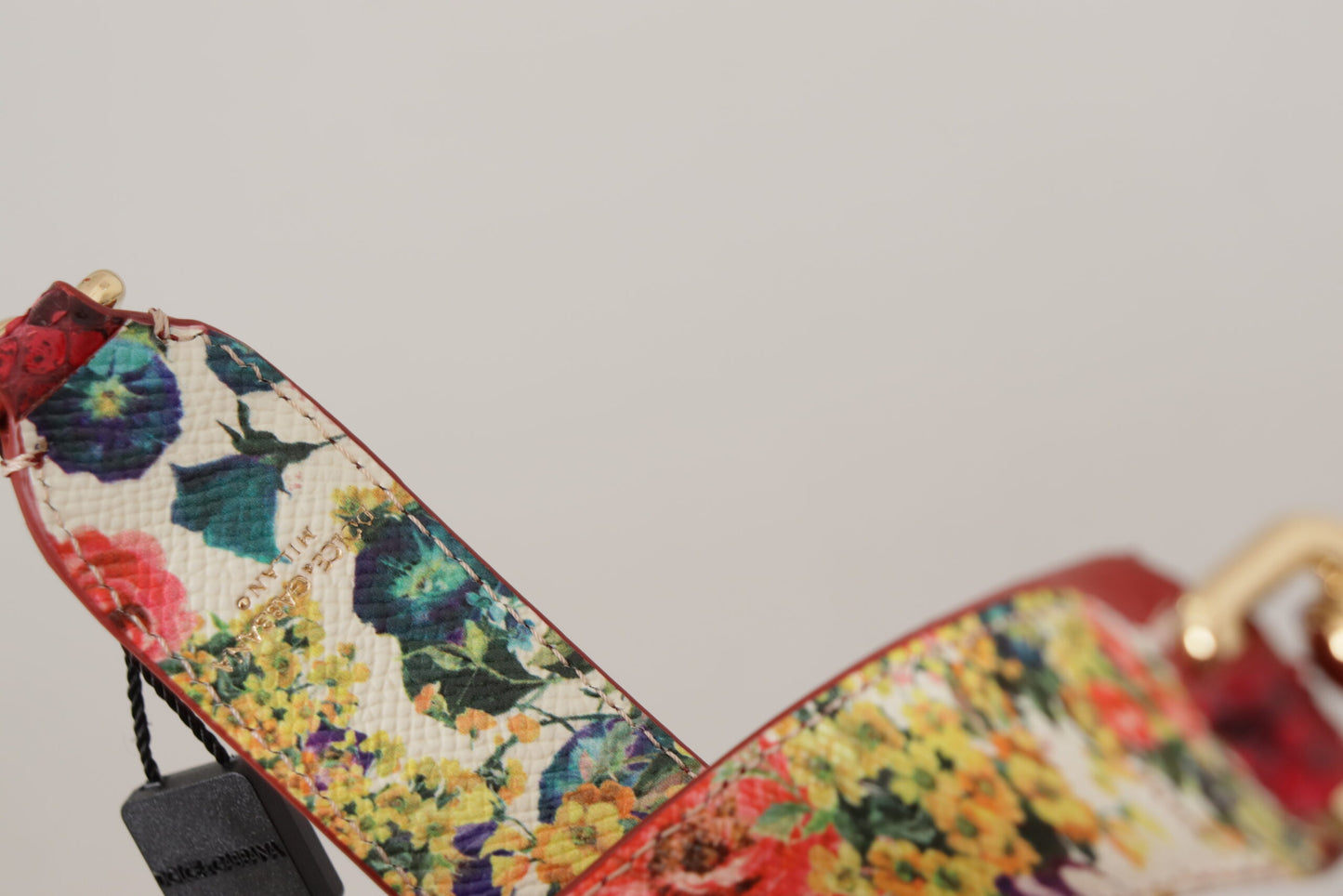 Bandoulière élégante en cuir de python rouge Dolce & Gabbana