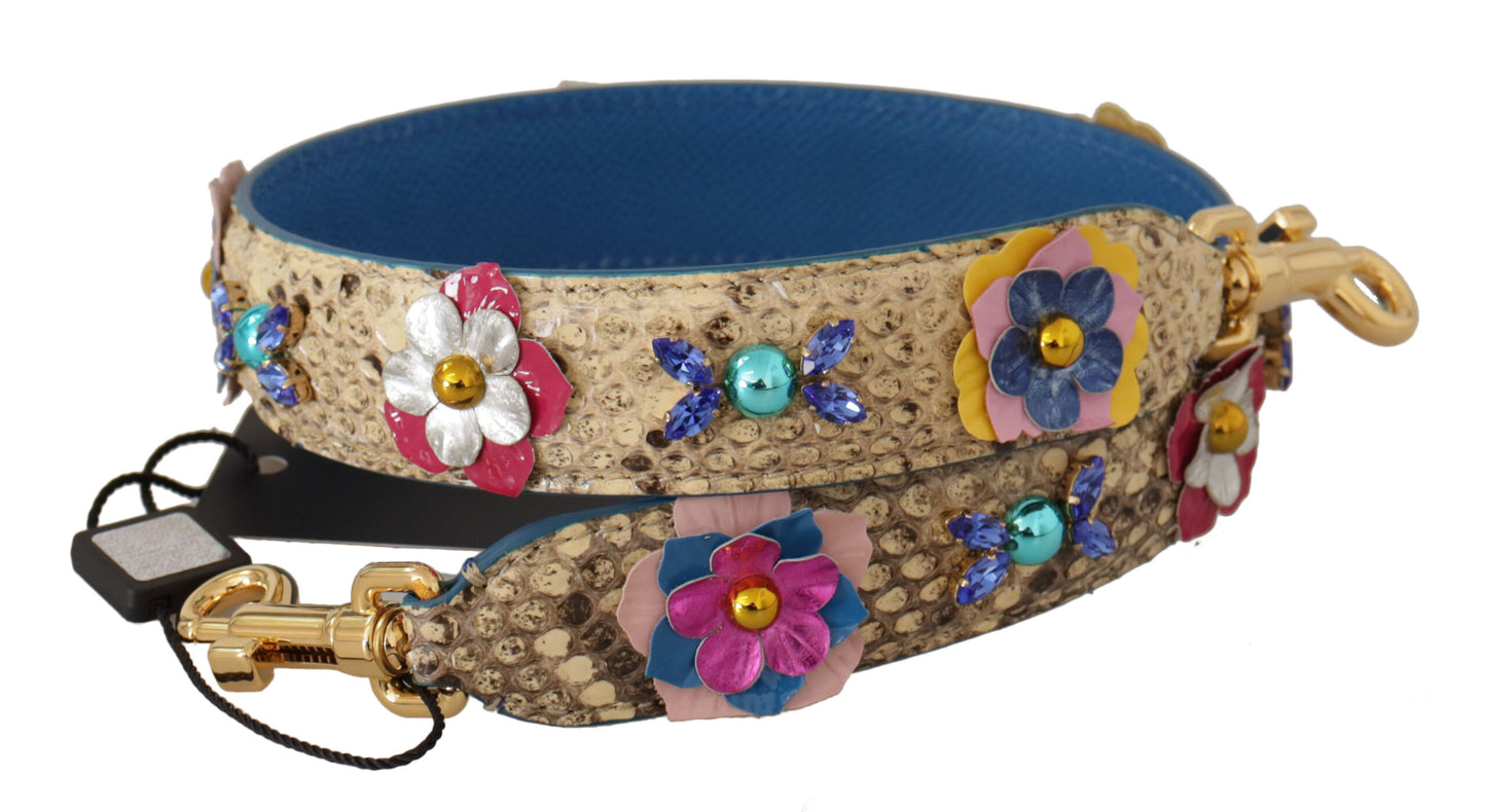 Dolce & Gabbana Elegantes beiges Pythonlederarmband