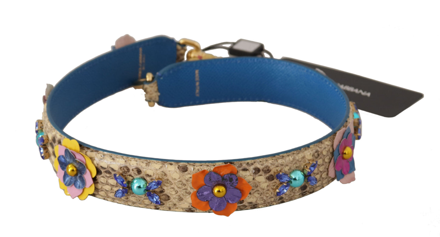 Dolce & Gabbana Elegantes beiges Pythonlederarmband