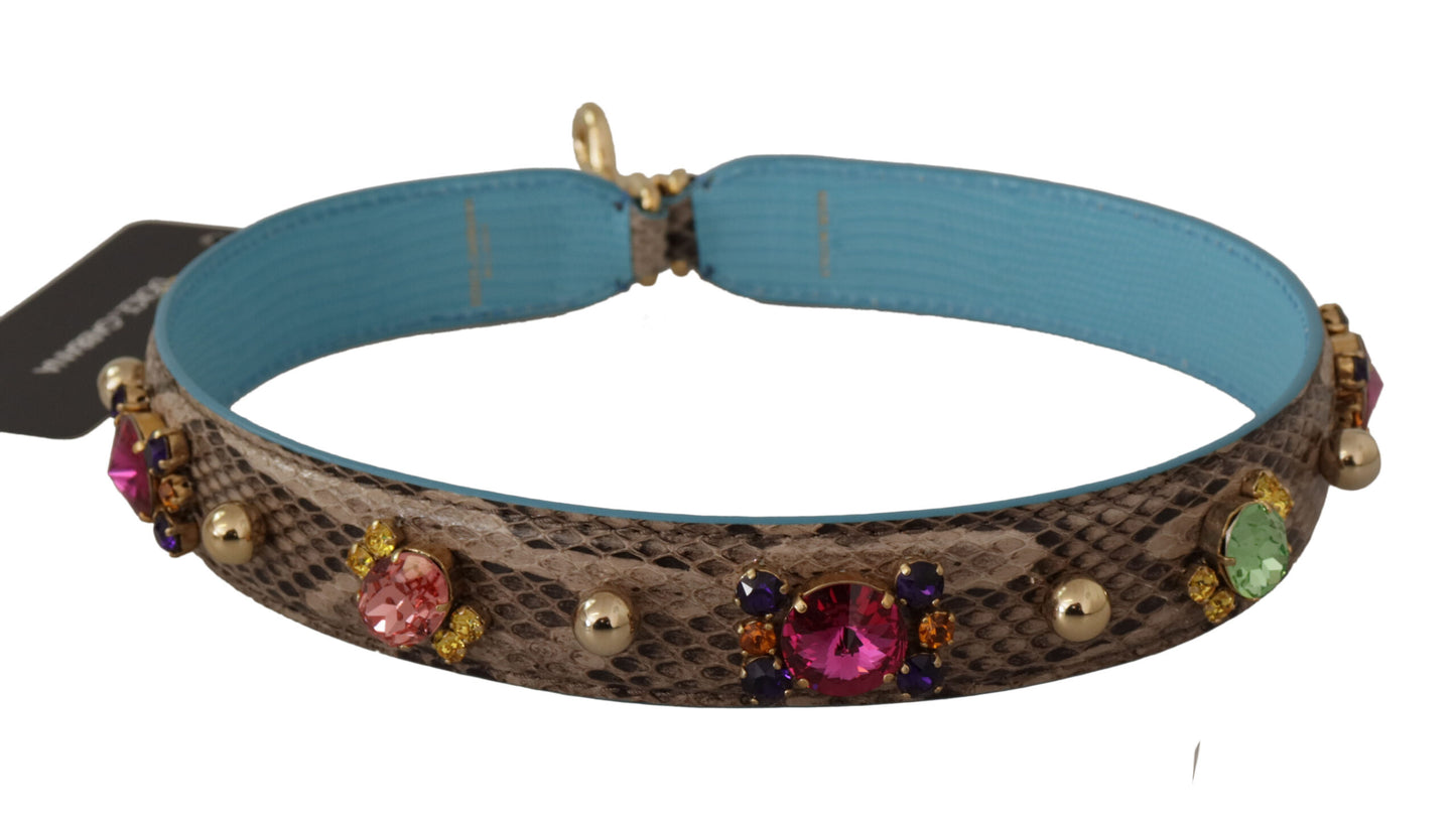 Accessoire élégant à bandoulière en cuir de python Dolce & Gabbana
