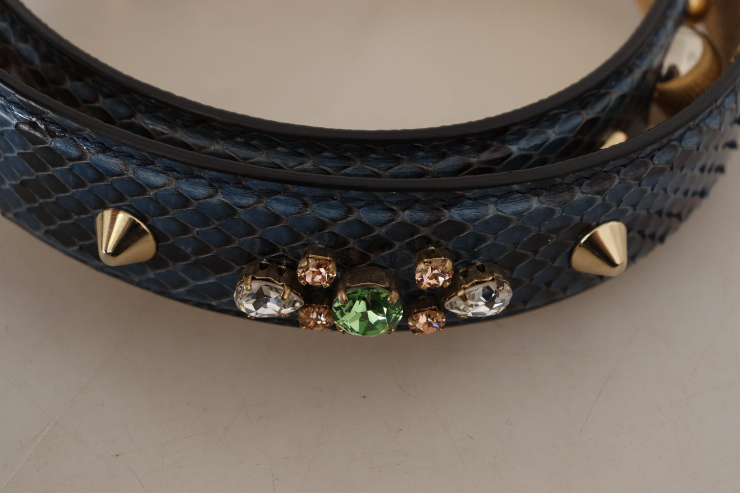 Dolce & Gabbana – Eleganter Schultertaschengurt aus Leder in Blau