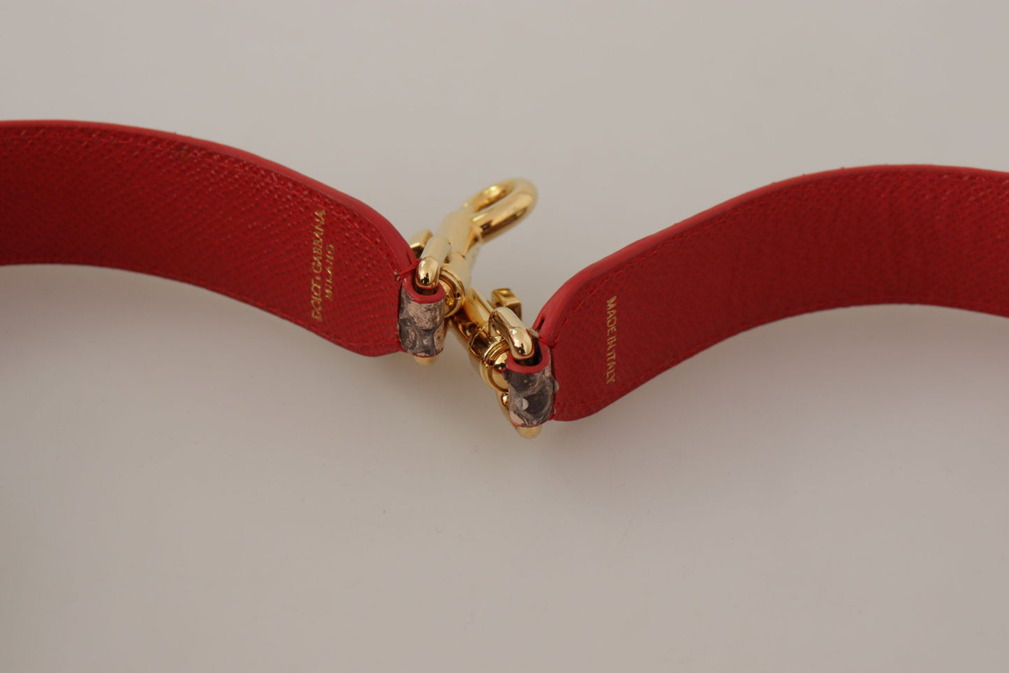Bandoulière de sac en cuir de python marron chic Dolce & Gabbana