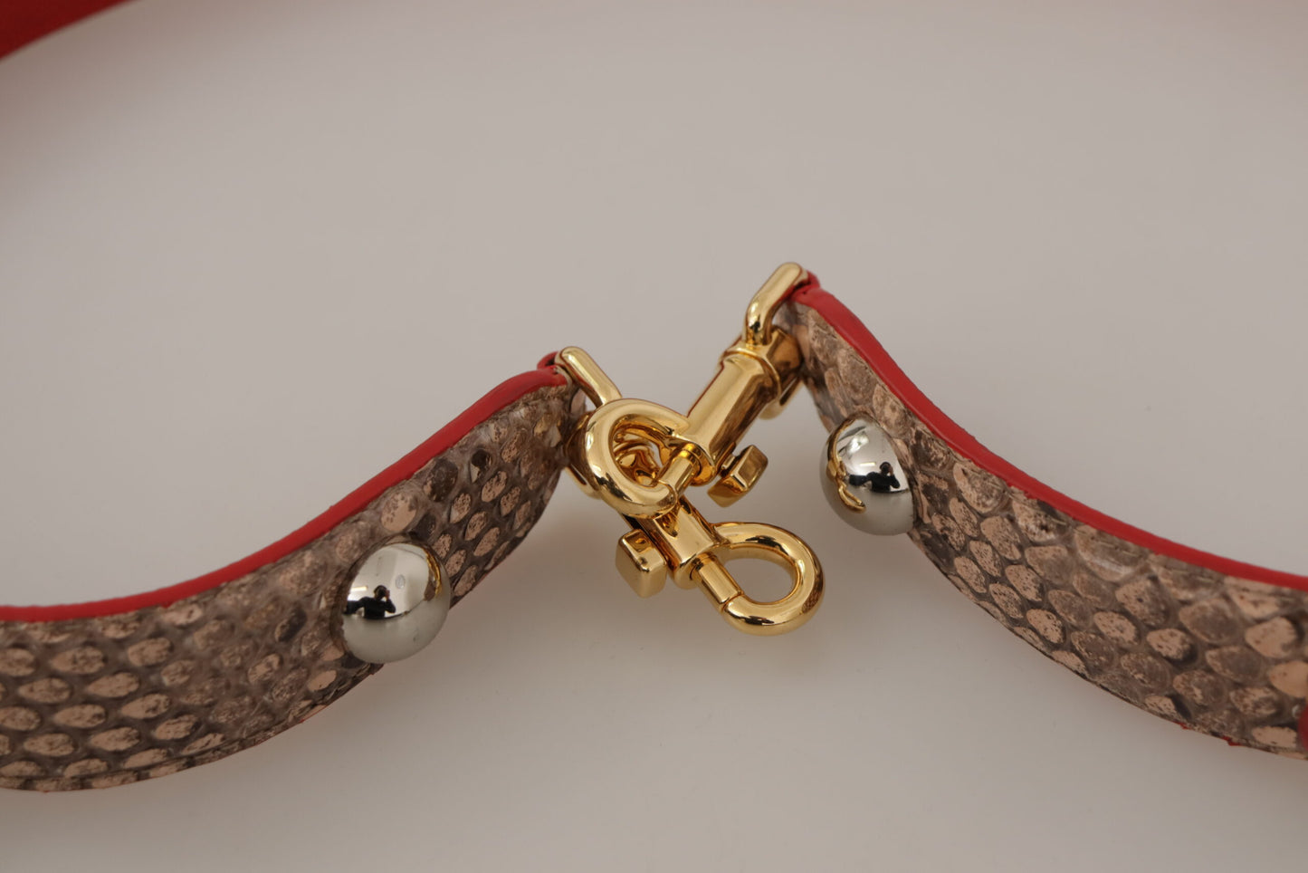 Bandoulière de sac en cuir de python marron chic Dolce & Gabbana