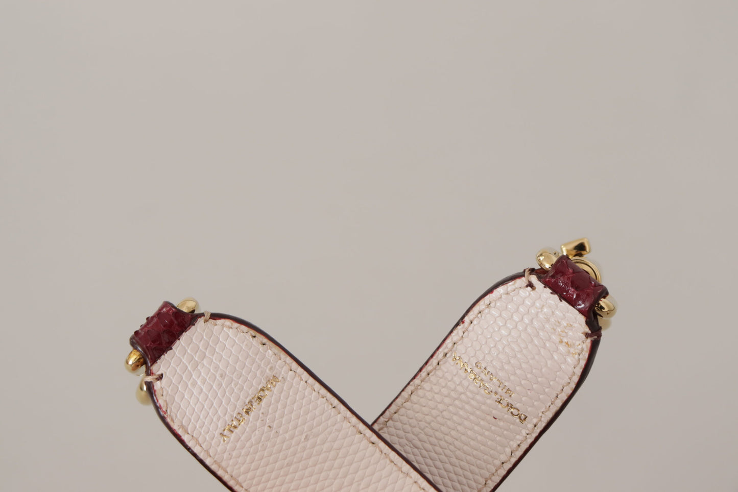 Bandoulière élégante en cuir de python Dolce & Gabbana Bordeaux