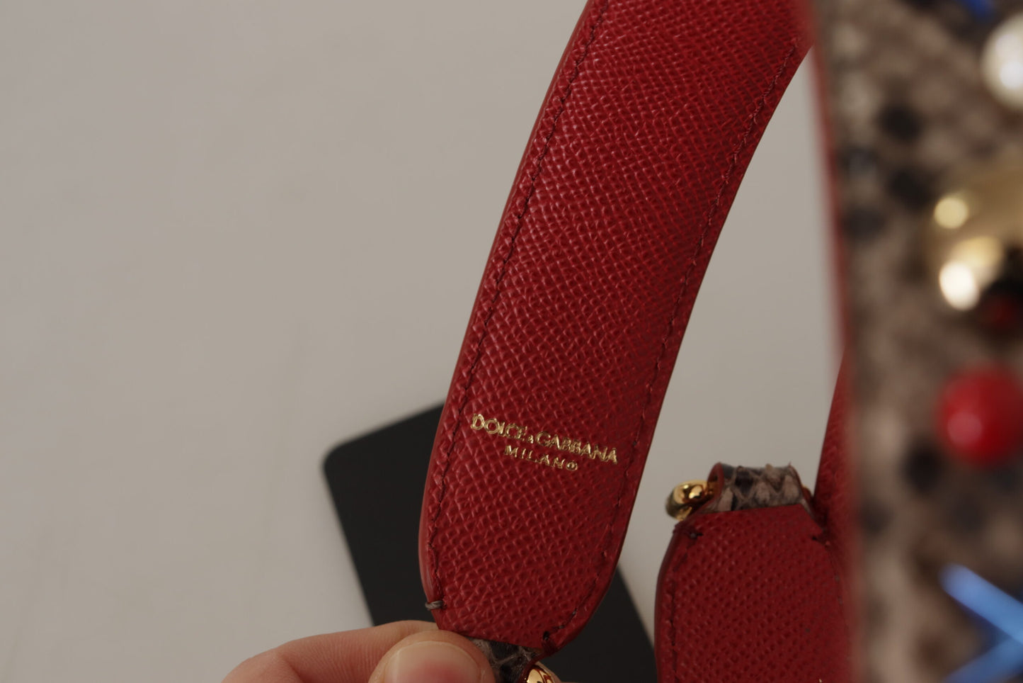 Bandoulière élégante en cuir de python Dolce & Gabbana