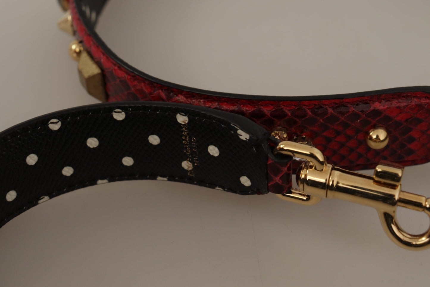 Dolce & Gabbana Schultertaschenriemen aus rotem Pythonleder