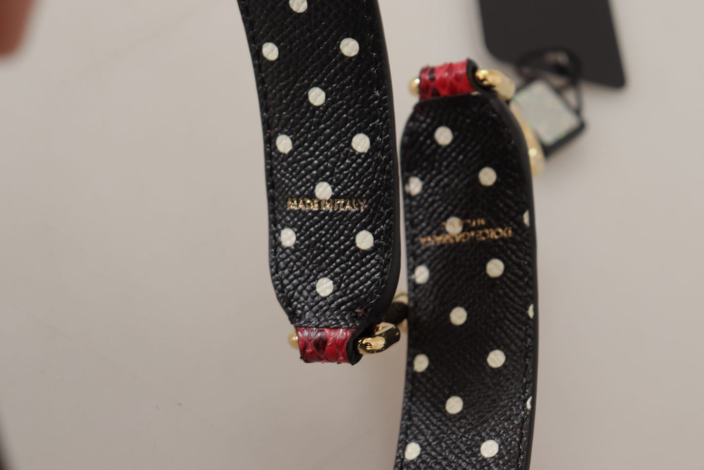Dolce & Gabbana Élégante bandoulière en cuir de python rouge