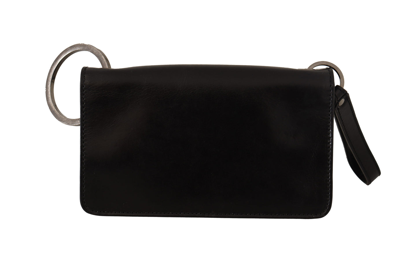 Portefeuille élégant en cuir Dolce & Gabbana, noir intemporel