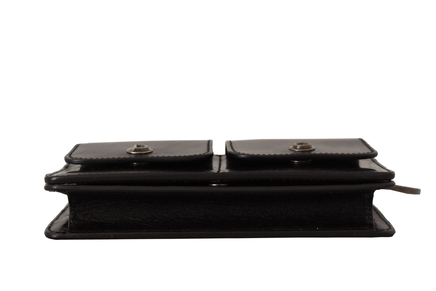 Portefeuille élégant en cuir Dolce & Gabbana, noir intemporel