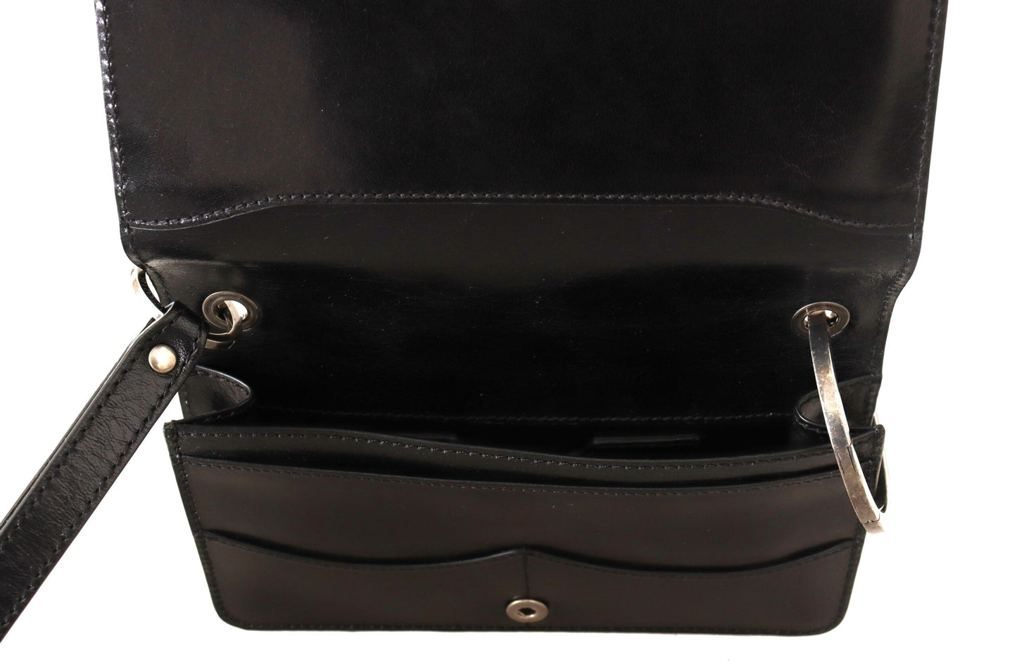 Portefeuille élégant en cuir Dolce & Gabbana, noir intemporel