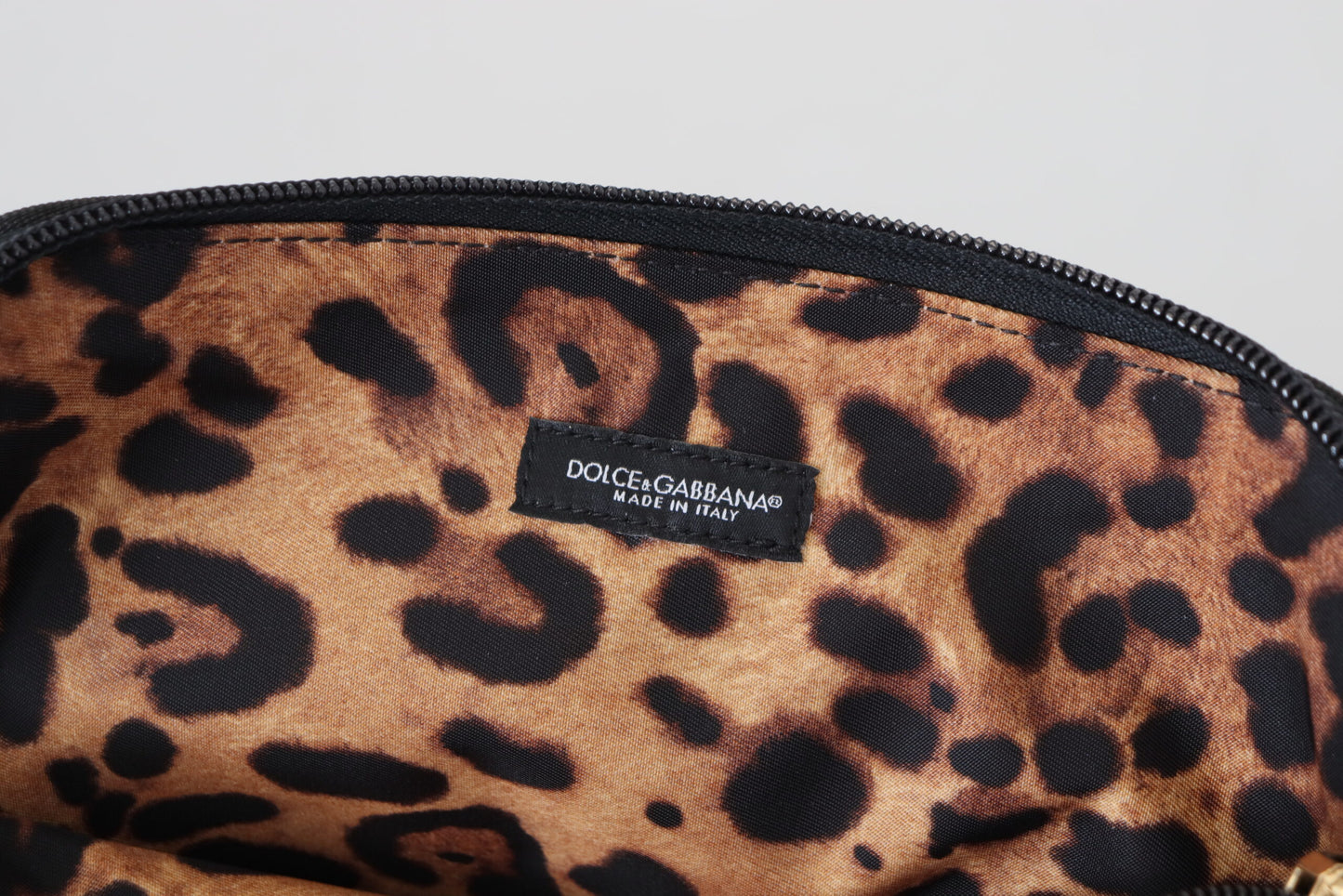 Sac pochette élégant en polyamide bleu Dolce & Gabbana