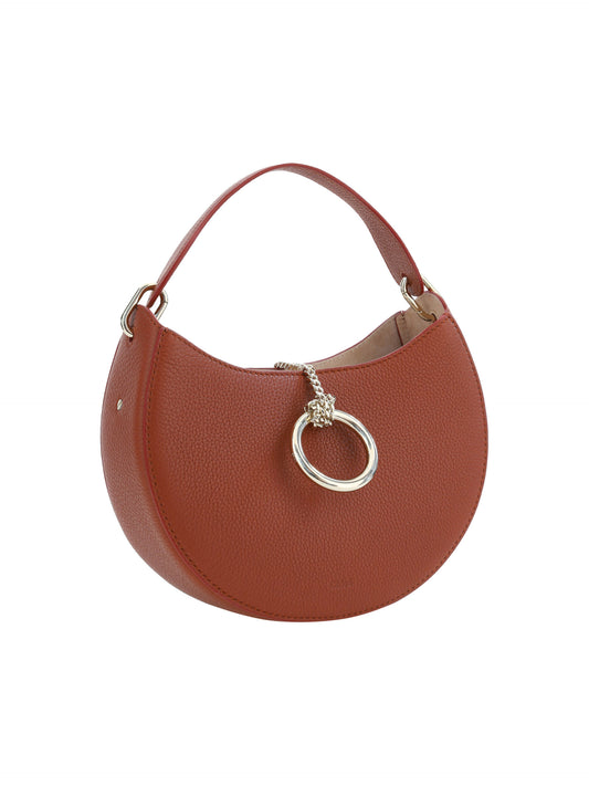 Chloé Sepia Brown Small Arlène Leather Shoulder Bag at The Platonist