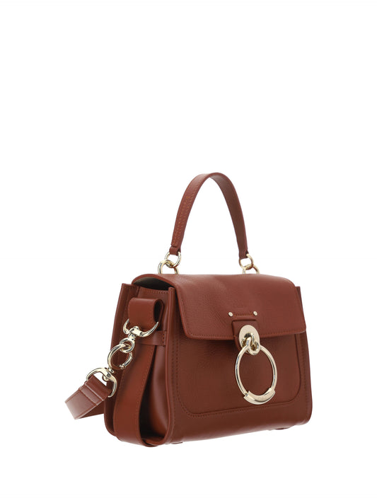 Chloé Elegant Sepia Brown Calfskin Shoulder Handbag at The Platonist
